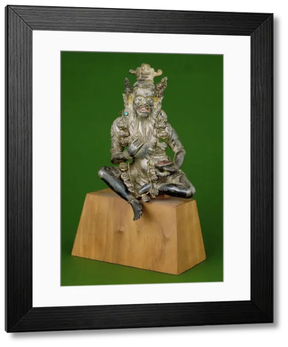 Framed Print : Brahmanrupa Mahakala (Tibetan: Gonpo Bramzehi), c.15th century. Creator: Unknown Framed Print : Brahmanrupa Mahakala (Tibetan: Gonpo Bramzehi), c.15th century. Creator: Unknown