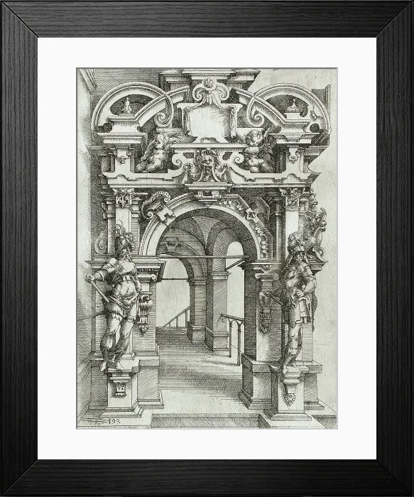 Framed Print : Architectural Fantasy, 1598. Creator: Wendel Dietterlin the Elder Framed Print : Architectural Fantasy, 1598. Creator: Wendel Dietterlin the Elder