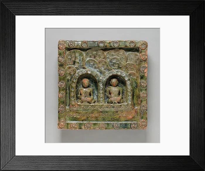 Framed Print : Monks in Mountain Caves Copying Sacred Texts, c.1791. Creator: Unknown Framed Print : Monks in Mountain Caves Copying Sacred Texts, c.1791. Creator: Unknown