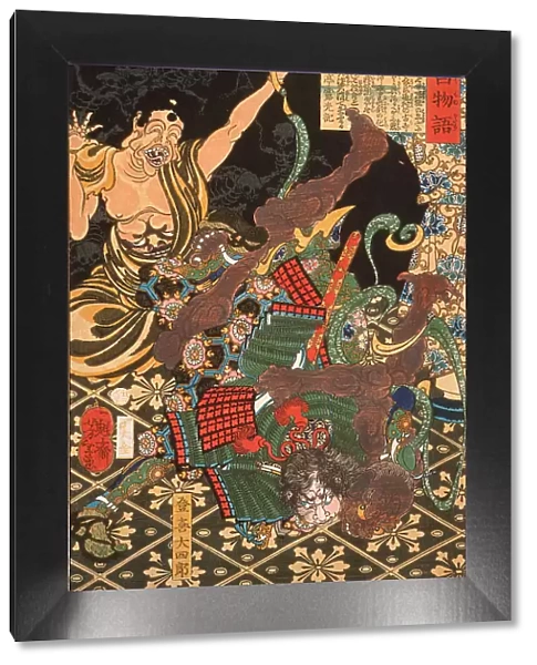 Toki Daishiro Fighting the Demon, 1865. Creator: Tsukioka Yoshitoshi