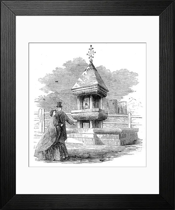 Framed Print : New drinking-fountain at Scarborough, 1860. Creator: Unknown Framed Print : New drinking-fountain at Scarborough, 1860. Creator: Unknown