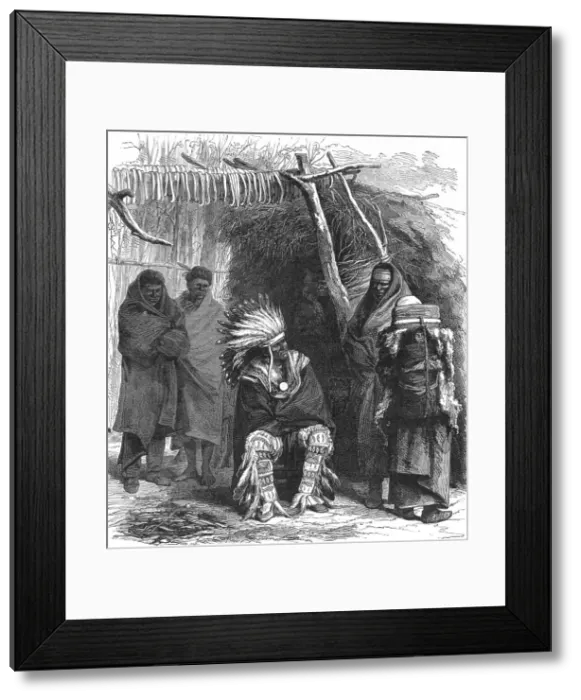 Framed Print : Pawnee Camp; Ocean to Ocean, the Pacific railroad, 1875. Creator: Frederick Whymper Framed Print : Pawnee Camp; Ocean to Ocean, the Pacific railroad, 1875. Creator: Frederick Whymper