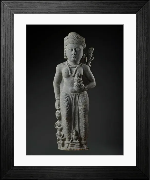 Framed Print : The Buddhist Goddess Hariti with Children (image 1 of 6), c.1st century B.C.. Creator: Unknown Framed Print : The Buddhist Goddess Hariti with Children (image 1 of 6), c.1st century B.C.. Creator: Unknown