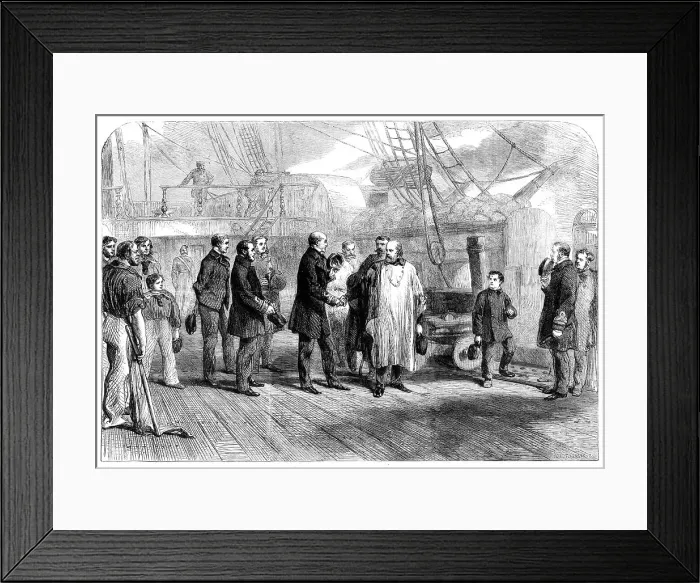 Framed Print : Farewell visit of Garibaldi to Admiral Mundy on board the Hannibal at Naples, 1860. Creator: W. L. Thomas. Farewell visit of Garibaldi to Admiral Mundy on board the Hannibal at Naples, 1860. Creator: W. L. Thomas Framed Print : Farewell visit of Garibaldi to Admiral Mundy on board the Hannibal at Naples, 1860. Creator: W. L. Thomas. Farewell visit of Garibaldi to Admiral Mundy on board the Hannibal at Naples, 1860. Creator: W. L. Thomas