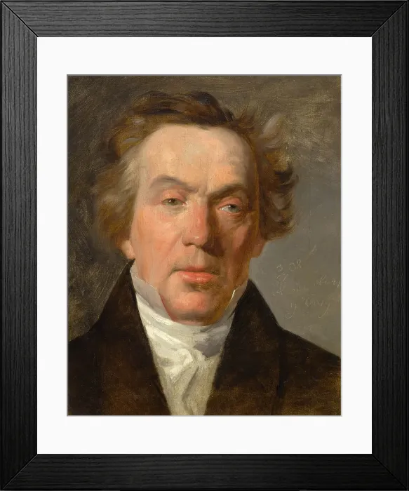 Framed Print : Portrait of the actor and writer Johann Anton Friedrich Reil (1773-1843), 1838. Creator: Amerling, Friedrich Ritter von (1803-1887) Framed Print : Portrait of the actor and writer Johann Anton Friedrich Reil (1773-1843), 1838. Creator: Amerling, Friedrich Ritter von (1803-1887)