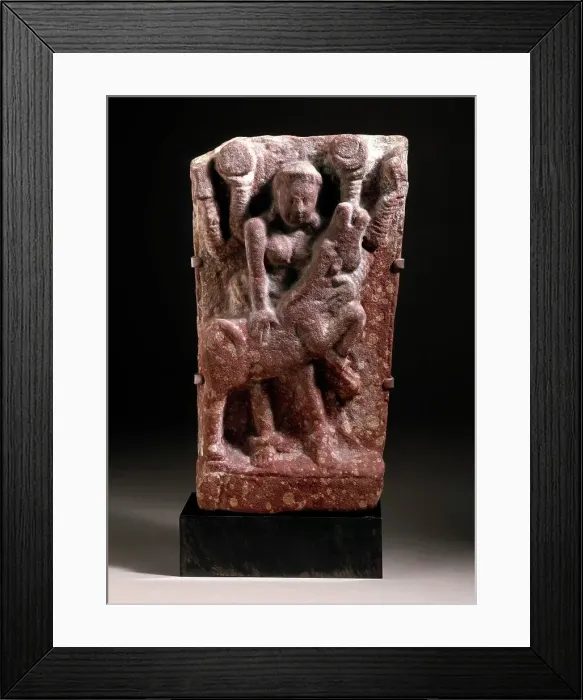 Framed Print : Durga Slaying the Buffalo Demon, c.200. Creator: Unknown Framed Print : Durga Slaying the Buffalo Demon, c.200. Creator: Unknown