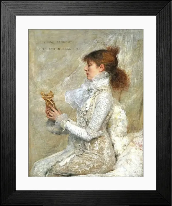 Framed Print : Portrait of the actress Sarah Bernhardt (1844-1923), 1879. Creator: Bastien-Lepage, Jules (1848-1884) Framed Print : Portrait of the actress Sarah Bernhardt (1844-1923), 1879. Creator: Bastien-Lepage, Jules (1848-1884)