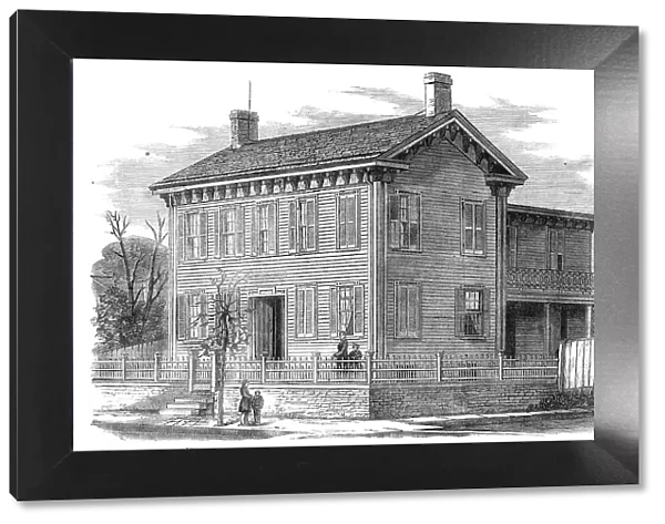 The residence of Abraham Lincoln, at Springfield, Illinois... 1860. Creator: Unknown