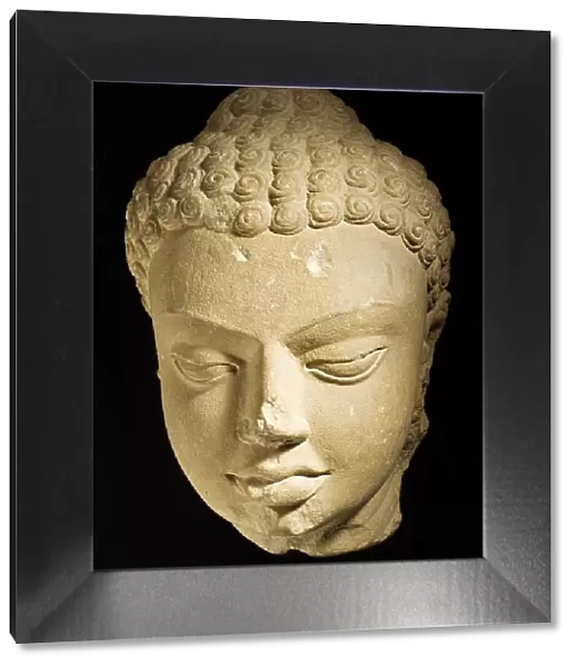 Head of Buddha Shakyamuni, c.475. Creator: Unknown