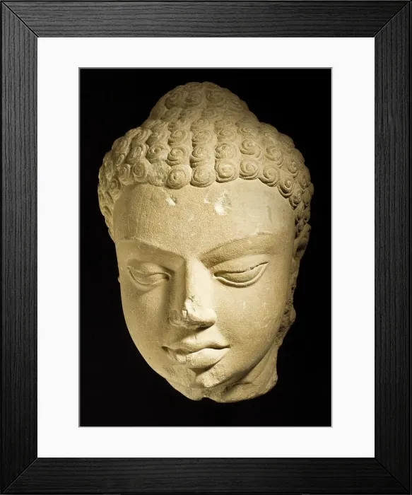 Framed Print : Head of Buddha Shakyamuni, c.475. Creator: Unknown Framed Print : Head of Buddha Shakyamuni, c.475. Creator: Unknown