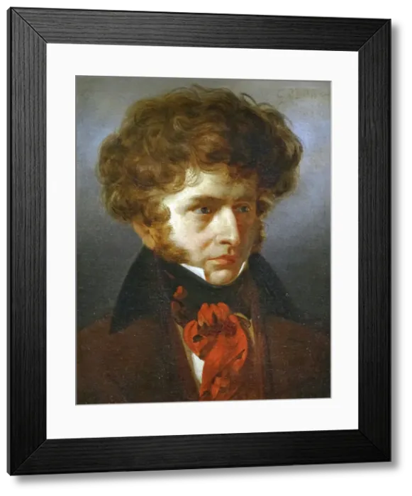 Framed Print : Portrait of the composer Hector Berlioz (1803-1869), 1830. Creator: Dupré, François-Xavier (1803-1870) Framed Print : Portrait of the composer Hector Berlioz (1803-1869), 1830. Creator: Dupré, François-Xavier (1803-1870)