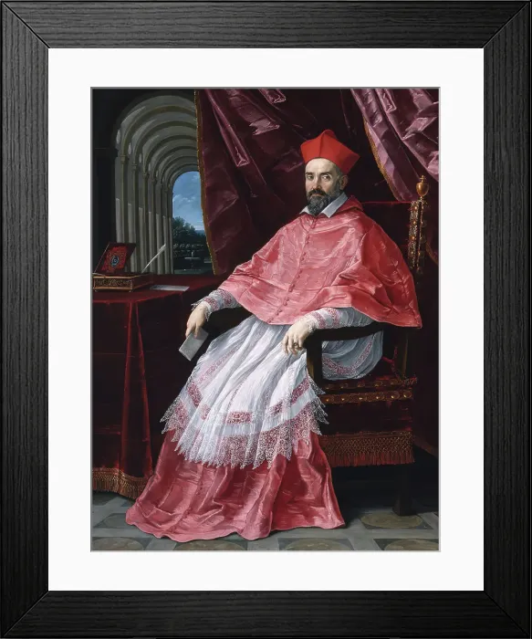 Framed Print : Portrait of Cardinal Roberto Ubaldini (1581-1635), 1627. Creator: Guido Reni Framed Print : Portrait of Cardinal Roberto Ubaldini (1581-1635), 1627. Creator: Guido Reni