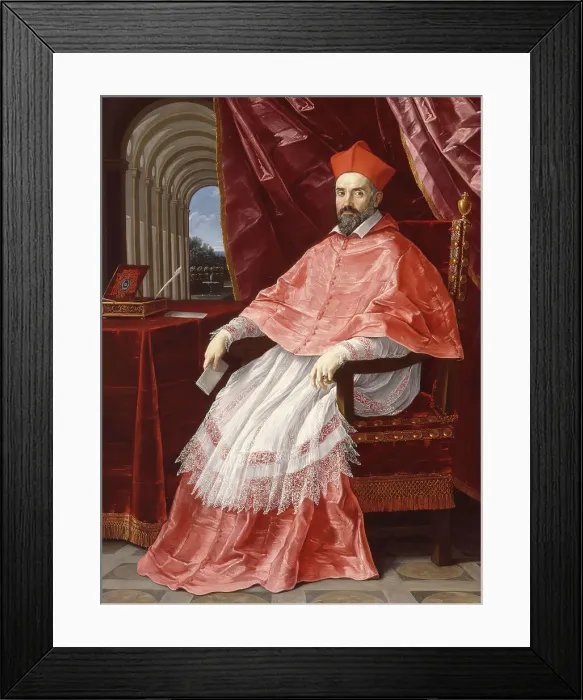 Framed Print : Portrait of Cardinal Roberto Ubaldino, 1627. Creator: Guido Reni Framed Print : Portrait of Cardinal Roberto Ubaldino, 1627. Creator: Guido Reni
