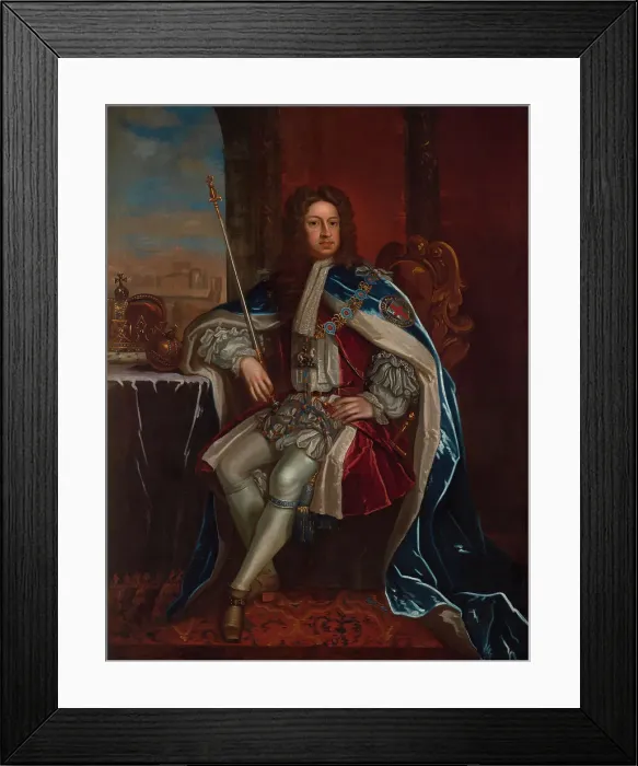 Framed Print : Portrait of the King George I of Great Britain (1660-1727), after 1715. Creator: Kneller, Sir Gotfrey (1646-1723) Framed Print : Portrait of the King George I of Great Britain (1660-1727), after 1715. Creator: Kneller, Sir Gotfrey (1646-1723)