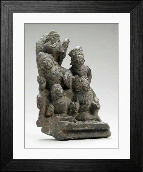 Framed Print : Attendants of the Sun God Surya, c.700. Creator: Unknown Framed Print : Attendants of the Sun God Surya, c.700. Creator: Unknown