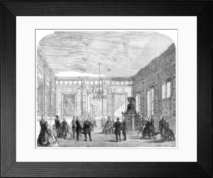 Framed Print : Independence Hall, Philadelphia, visited by the Prince of Wales on the 10th of October, 1860. Creator: Unknown Framed Print : Independence Hall, Philadelphia, visited by the Prince of Wales on the 10th of October, 1860. Creator: Unknown