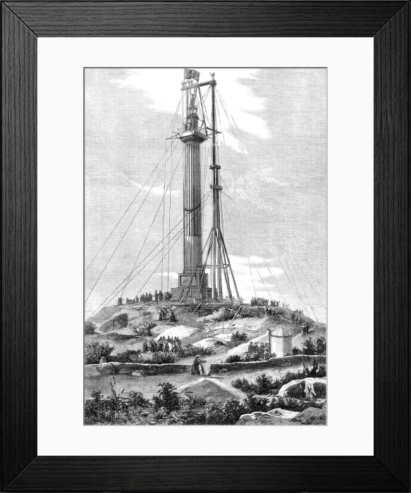 Framed Print : Raising the Anglesey statue to the top of the column erected to the memory of the late Marquis... 1 Creator: Unknown Framed Print : Raising the Anglesey statue to the top of the column erected to the memory of the late Marquis... 1 Creator: Unknown