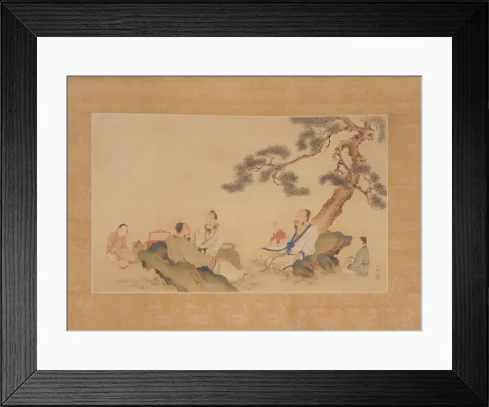 Framed Print : Scholars Enjoying Tea (image 1 of 2), 19th century. Creator: Nakabayashi Chikkei Framed Print : Scholars Enjoying Tea (image 1 of 2), 19th century. Creator: Nakabayashi Chikkei
