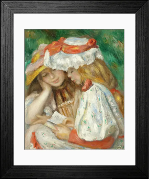 Framed Print : Two Girls Reading, between c1890 and c1891. Creator: Pierre-Auguste Renoir Framed Print : Two Girls Reading, between c1890 and c1891. Creator: Pierre-Auguste Renoir