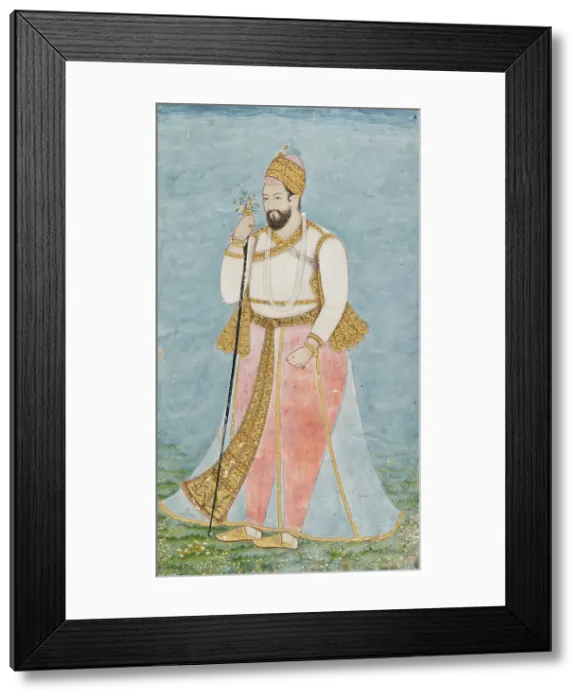 Framed Print : Ibrahim Adil Shah II of Bijapur, c1675. Creator: Unknown Framed Print : Ibrahim Adil Shah II of Bijapur, c1675. Creator: Unknown