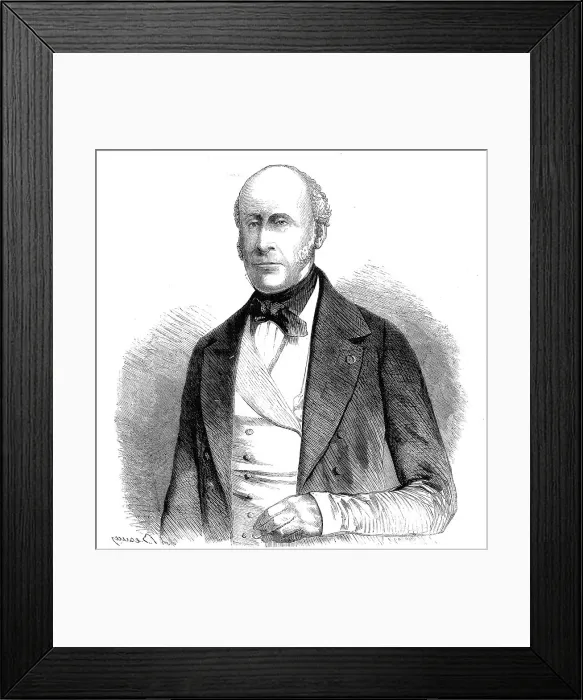 Framed Print : His Excellency Count Flahaut de la Billarderie, Ambassador from the Emperor of the French... 1860. Creator: Unknown