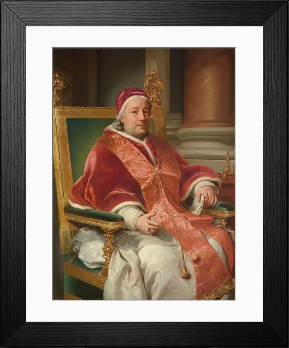 Framed Print : Portrait of the Pope Clement XIII (1693-1769). Creator: Anonymous Framed Print : Portrait of the Pope Clement XIII (1693-1769). Creator: Anonymous