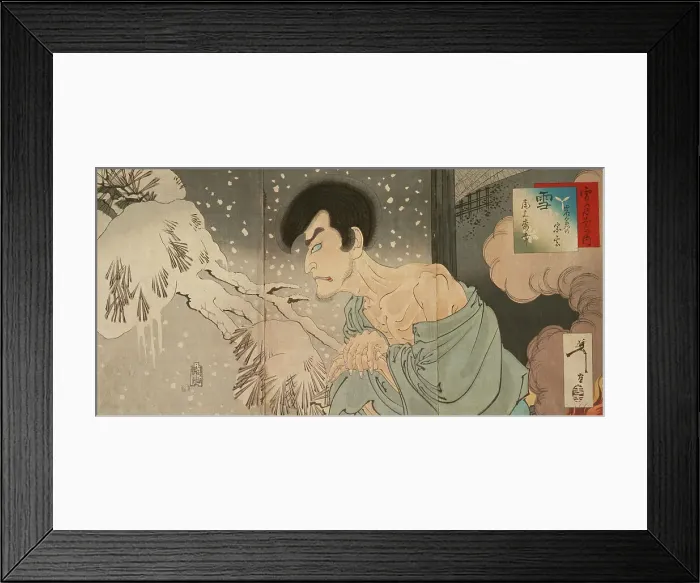 Framed Print : Snow: The Actor Onoe Baiko, c1890. Creator: Tsukioka Yoshitoshi Framed Print : Snow: The Actor Onoe Baiko, c1890. Creator: Tsukioka Yoshitoshi