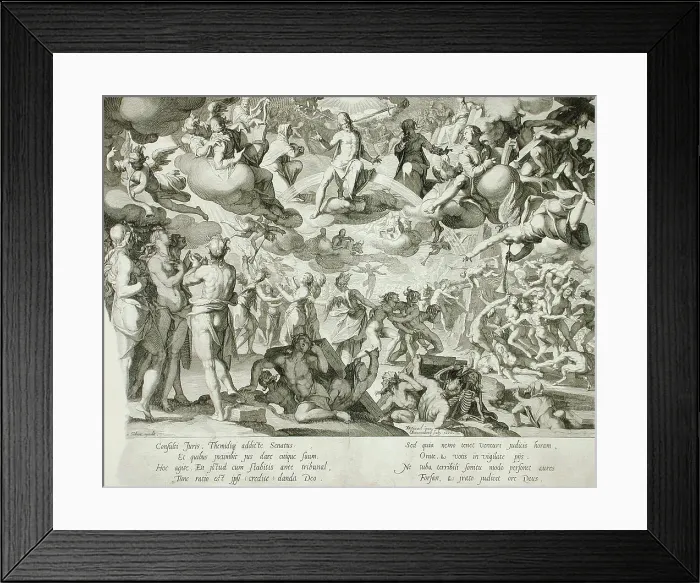 Framed Print : Last Judgment, 1607. Creator: Willem van Swanenburg Framed Print : Last Judgment, 1607. Creator: Willem van Swanenburg