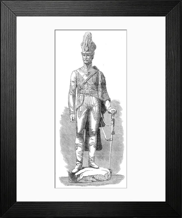 Framed Print : The Anglesey Column Statue - designed by Matthew Noble, 1860. Creator: Unknown Framed Print : The Anglesey Column Statue - designed by Matthew Noble, 1860. Creator: Unknown