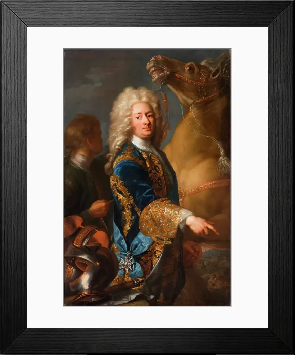 Framed Print : Portrait of William VIII, Landgrave of Hesse-Kassel (1682-1760), First third of 18th cen.. Creator: Quiter, Hermann Hendrik, the Younger (active 1700-1731) Framed Print : Portrait of William VIII, Landgrave of Hesse-Kassel (1682-1760), First third of 18th cen.. Creator: Quiter, Hermann Hendrik, the Younger (active 1700-1731)