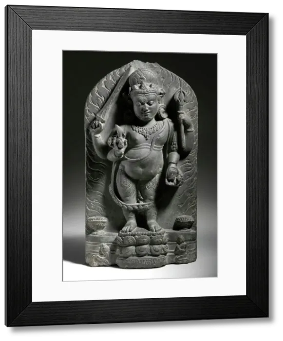 Framed Print : The Buddhist Deity Wisdom Mahakala (Jñana Mahakala), c.9th century. Creator: Unknown Framed Print : The Buddhist Deity Wisdom Mahakala (Jñana Mahakala), c.9th century. Creator: Unknown
