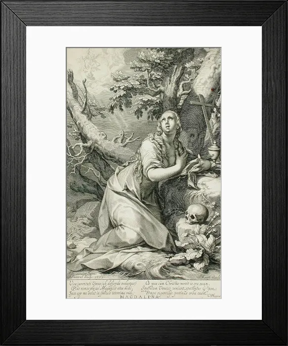 Framed Print : Mary Magdalene, 1609. Creator: Willem van Swanenburg Framed Print : Mary Magdalene, 1609. Creator: Willem van Swanenburg