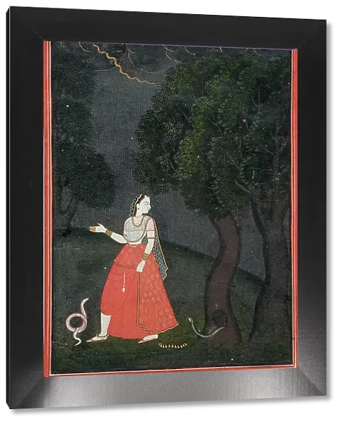 The Eager Heroine on Her Way to Meet Her Lover out of Love (Kama Abhisarika Nayika), c1760. Creator: Unknown