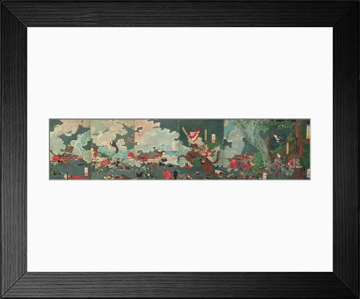 Framed Print : The Great Battle at Sekigahara, 1868. Creator: Tsukioka Yoshitoshi Framed Print : The Great Battle at Sekigahara, 1868. Creator: Tsukioka Yoshitoshi