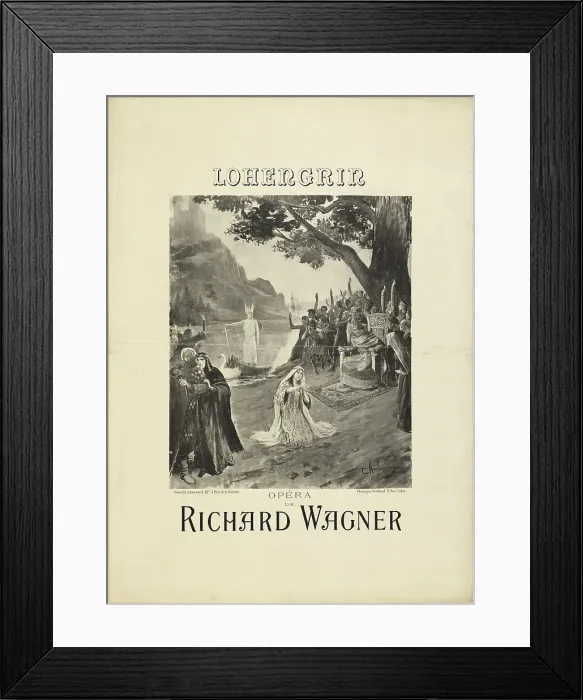 Framed Print : Poster for the opera Lohengrin by Richard Wagner, 1891. Creator: Rochegrosse, Georges Antoine (1859-1938) Framed Print : Poster for the opera Lohengrin by Richard Wagner, 1891. Creator: Rochegrosse, Georges Antoine (1859-1938)