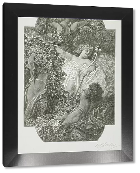 Untitled - Children with Grapes, 1878. Creator: W. J. Linton
