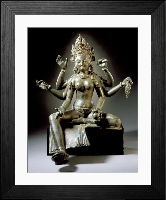 Framed Print : The Buddhist Goddess Vasudhara, c.late 12th-early 13th century. Creator: Unknown Framed Print : The Buddhist Goddess Vasudhara, c.late 12th-early 13th century. Creator: Unknown