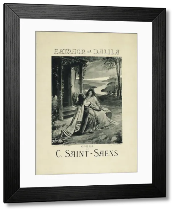 Framed Print : Poster for the opera Samson et Dalila by Camille Saint-Saëns, 1891. Creator: Rochegrosse, Georges Antoine (1859-1938) Framed Print : Poster for the opera Samson et Dalila by Camille Saint-Saëns, 1891. Creator: Rochegrosse, Georges Antoine (1859-1938)