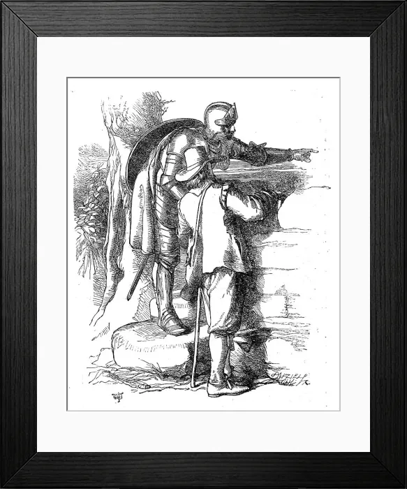 Framed Print : Christian and Hopeful at the stile leading into By-Path Meadow, from The Pilgrim's Progress, 1860 Creator: Unknown. Christian and Hopeful at the stile leading into By-Path Meadow Framed Print : Christian and Hopeful at the stile leading into By-Path Meadow, from The Pilgrim's Progress, 1860 Creator: Unknown. Christian and Hopeful at the stile leading into By-Path Meadow