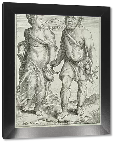 Vertumnus and Pomona, between 1607 and 1610. Creator: Workshop of Jacob Matham