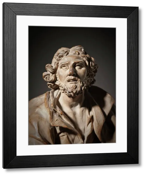 Framed Print : Bust of a Saint (Possibly Saint Longinus), Model for a Reliquary (image 4 of 6), Late 18th century. Creator: Giuseppe Sanmartino Framed Print : Bust of a Saint (Possibly Saint Longinus), Model for a Reliquary (image 4 of 6), Late 18th century. Creator: Giuseppe Sanmartino
