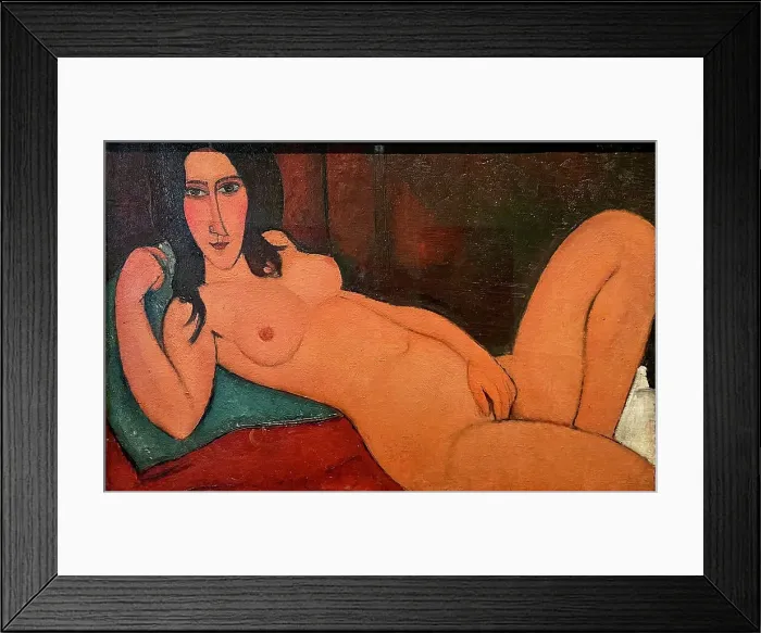 Framed Print : Reclining Nude with Loose Hair, 1917. Creator: Modigliani, Amedeo (1884-1920) Framed Print : Reclining Nude with Loose Hair, 1917. Creator: Modigliani, Amedeo (1884-1920)