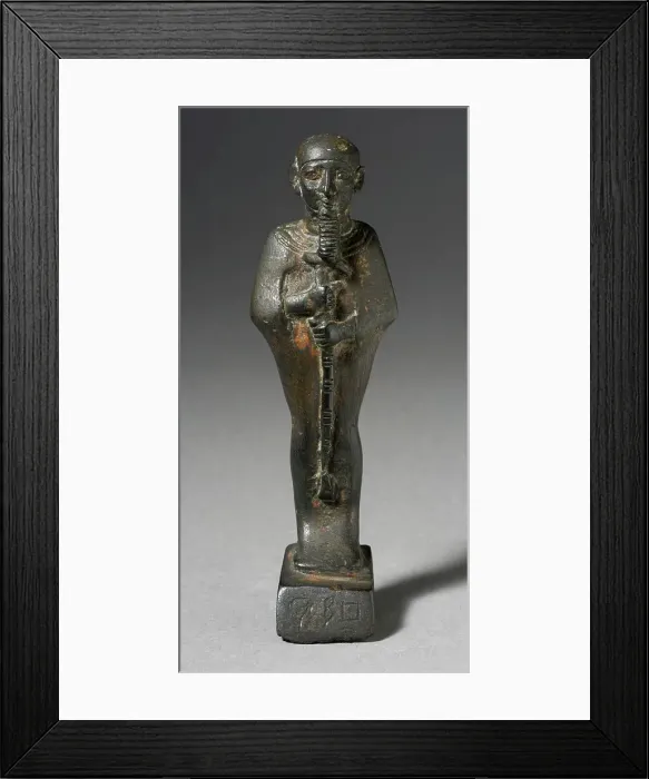 Framed Print : Standing Ptah Figurine, Late Period-Ptolemaic Period (probably between 380-100 BCE). Creator: Unknown Framed Print : Standing Ptah Figurine, Late Period-Ptolemaic Period (probably between 380-100 BCE). Creator: Unknown