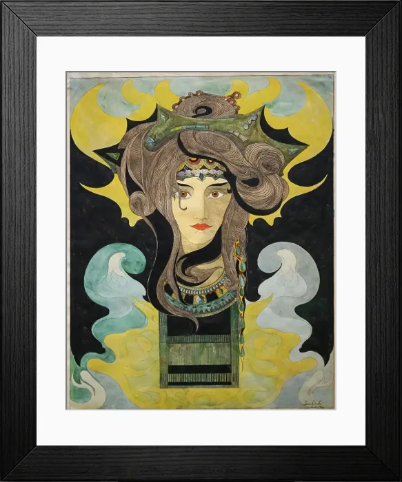 Framed Print : Sakuntala, 1900. Creator: Lund, Jens (1871-1924) Framed Print : Sakuntala, 1900. Creator: Lund, Jens (1871-1924)