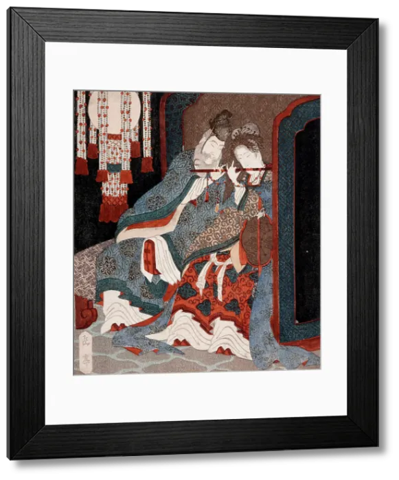 Framed Print : Yang Guifei, circa 1820-1830. Creator: Gakutei Framed Print : Yang Guifei, circa 1820-1830. Creator: Gakutei