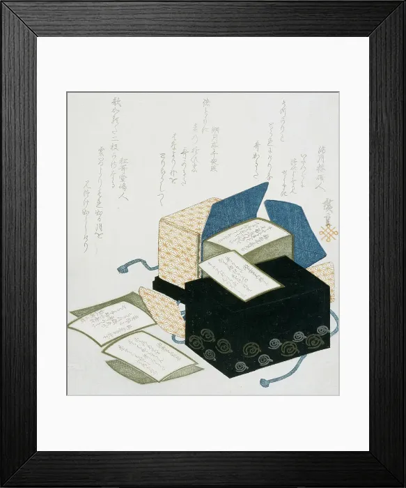 Framed Print : Poetry Game Cards from the One Hundred Poems, 1833. Creator: Ando Hiroshige Framed Print : Poetry Game Cards from the One Hundred Poems, 1833. Creator: Ando Hiroshige