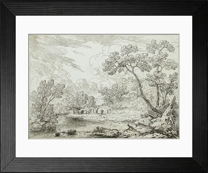 Framed Print : Rustic Castle, 18th century. Creator: Unknown Framed Print : Rustic Castle, 18th century. Creator: Unknown