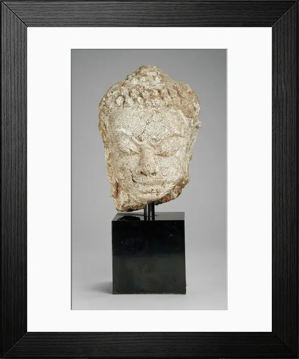 Framed Print : Head of Buddha Shakyamuni, 11th century. Creator: Unknown Framed Print : Head of Buddha Shakyamuni, 11th century. Creator: Unknown