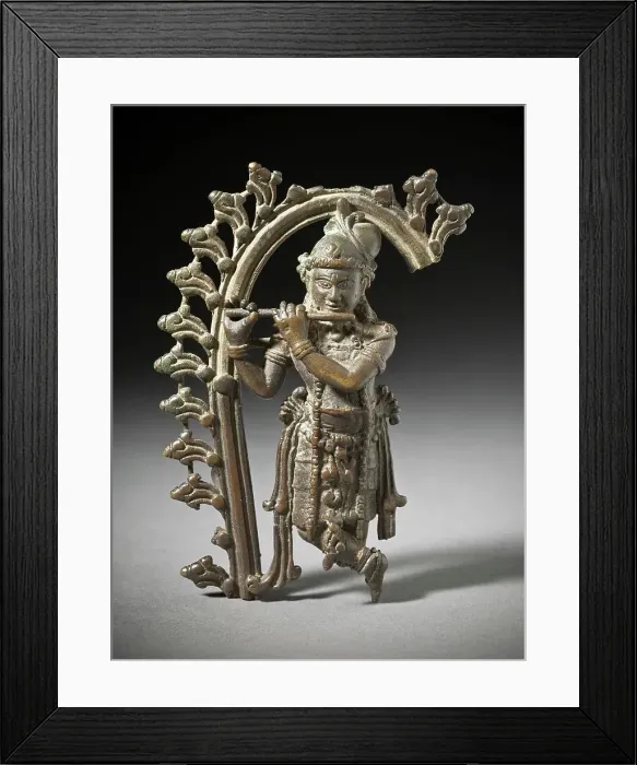 Framed Print : Krishna, the Divine Flutist, 15th century. Creator: Unknown Framed Print : Krishna, the Divine Flutist, 15th century. Creator: Unknown