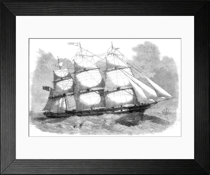 Framed Print : The gigantic clipper-ship Great Australia, recently built for Messrs. Baines and Co... 1860. Creator: Unknown. The gigantic clipper-ship Great Australia, recently built for Messrs. Baines and Co... 1860. Creator: Unknown Framed Print : The gigantic clipper-ship Great Australia, recently built for Messrs. Baines and Co... 1860. Creator: Unknown. The gigantic clipper-ship Great Australia, recently built for Messrs. Baines and Co... 1860. Creator: Unknown